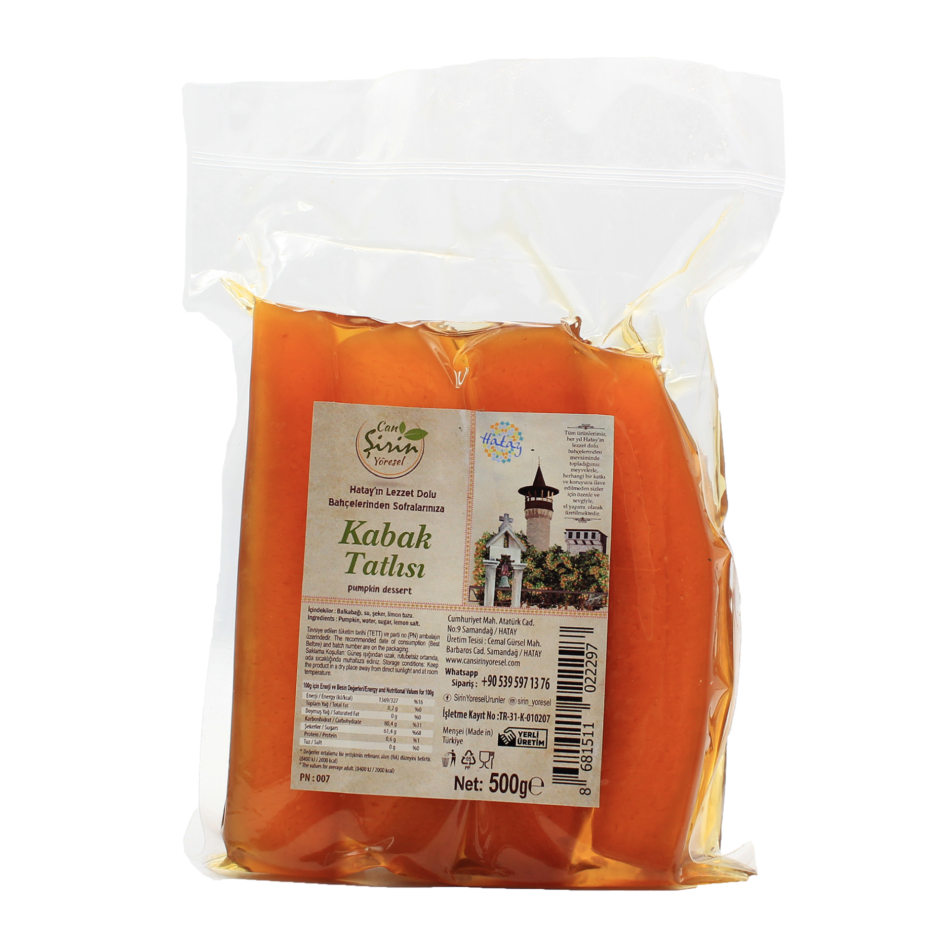 Hatay Vakumlu Çıtır Kabak Tatlısı 500g
