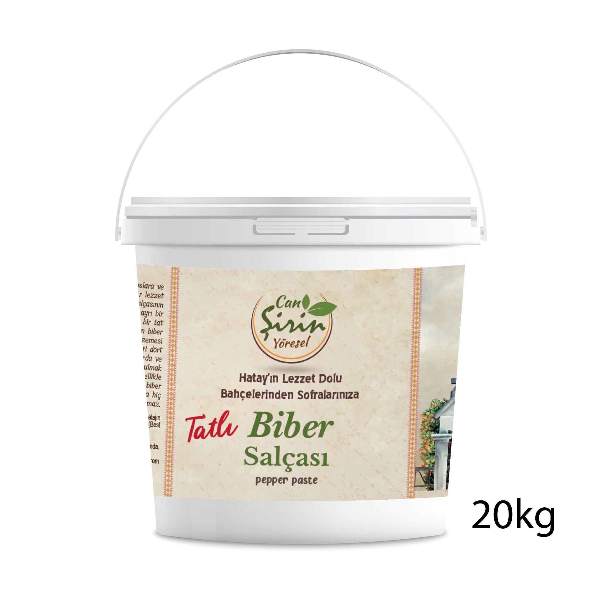 Hatay Tatlı Biber Salçası 20kg (Kova)